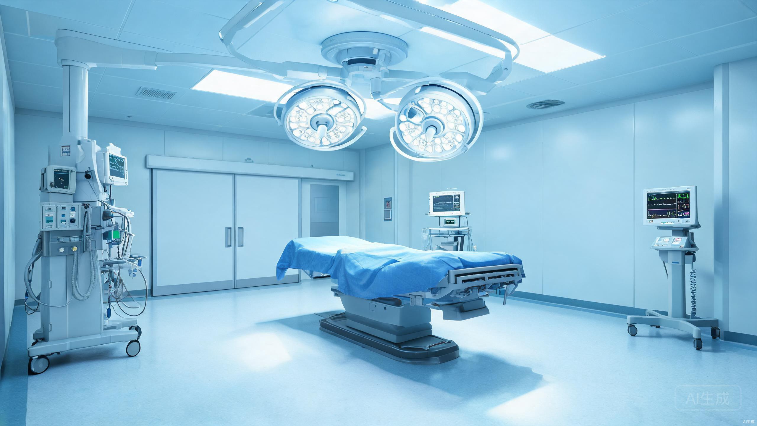 Modern operating room with medical equipment