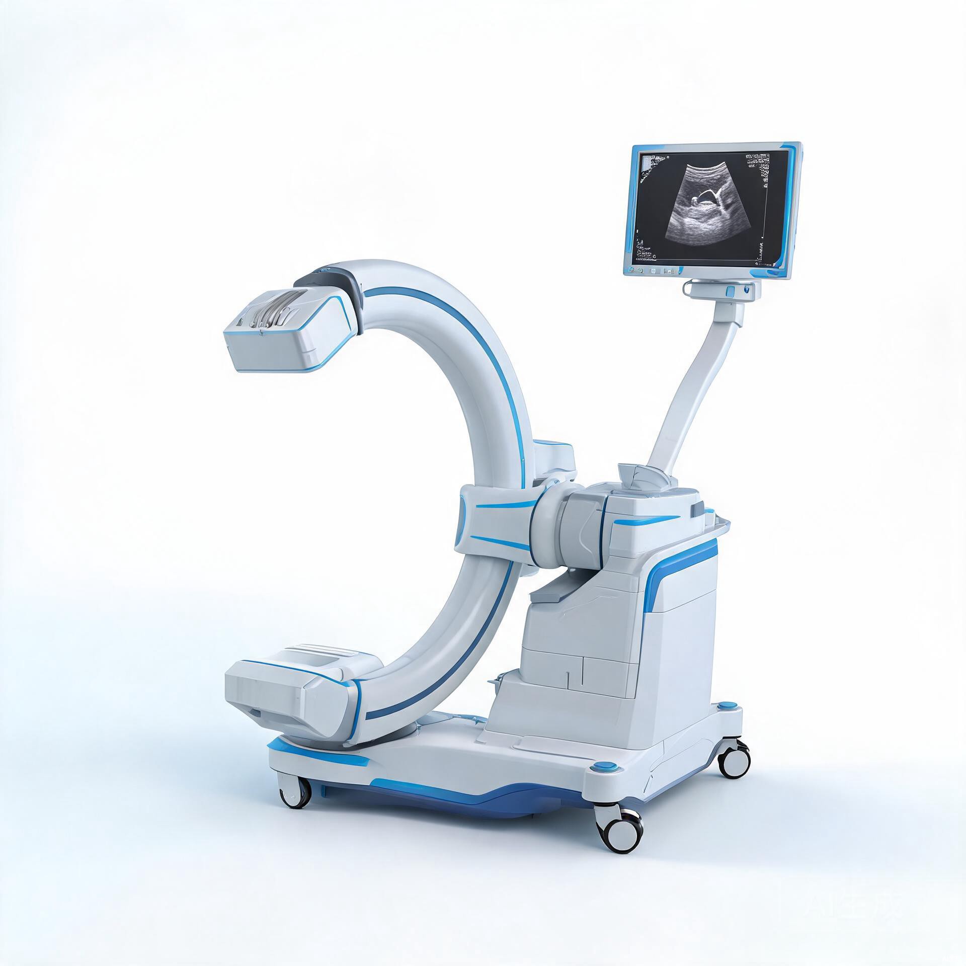 Mobile C-arm fluoroscopy unit